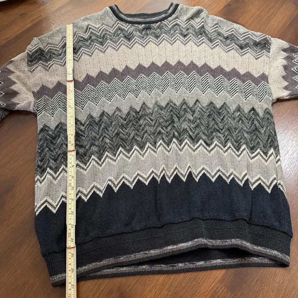 Vintage Tundra Canada Crewneck Sweater Grandpa Cabincore Aztec Cosby Sz XL - Picture 7 of 7